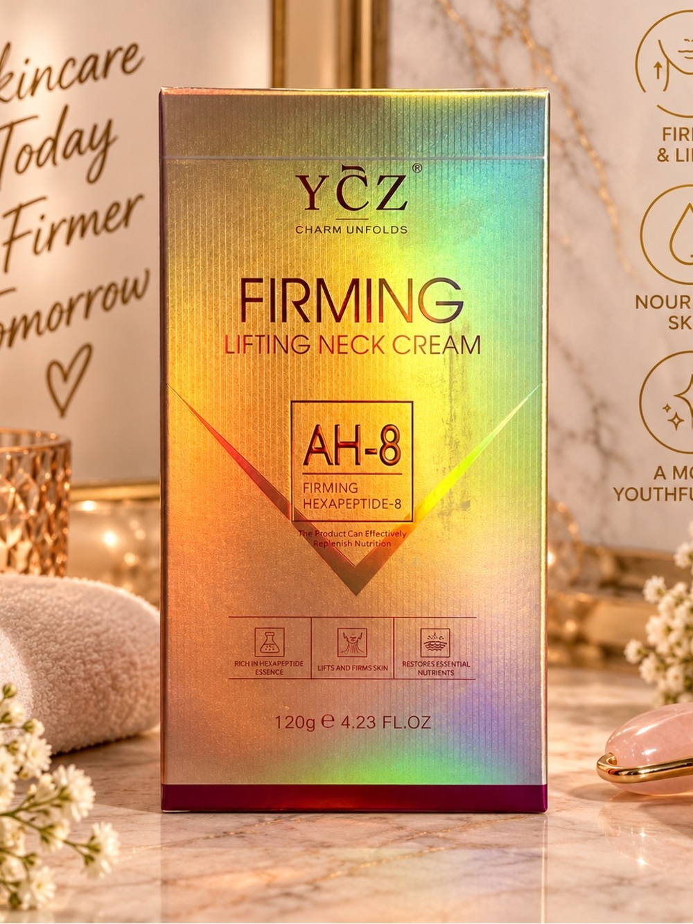 NWT YCZ Firming Lifting Neck Cream AH-8 Hexapeptide-8 120g